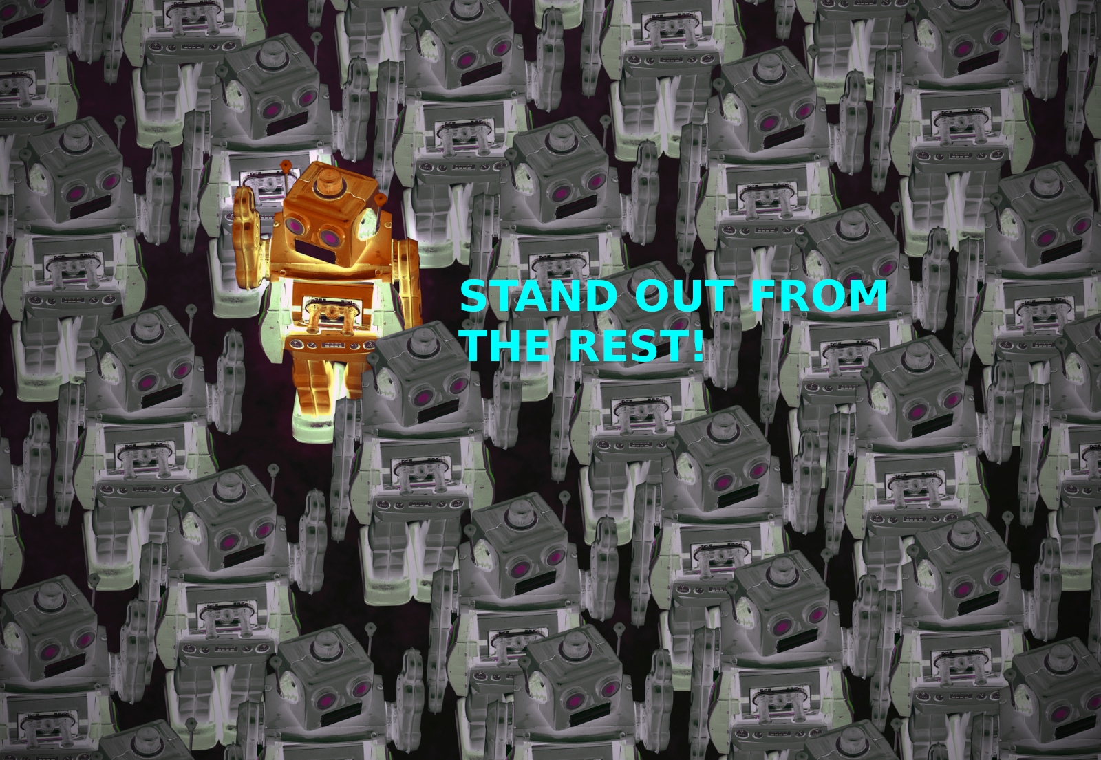 Stand out from the rest concept image.